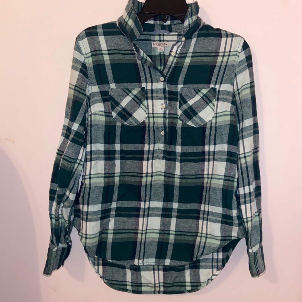 SOLD🌟 merona green flannel top